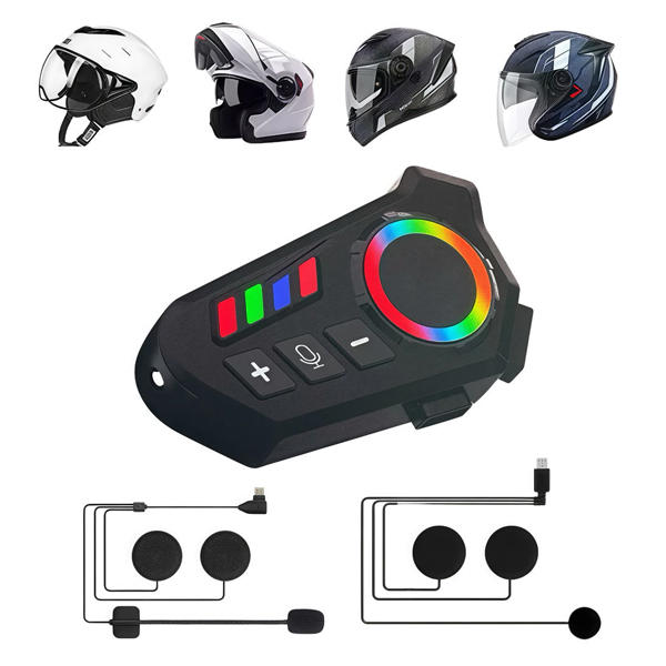 Fone de Ouvido de Capacete Moto Bluetooth Controle De Voz Intercomunicador