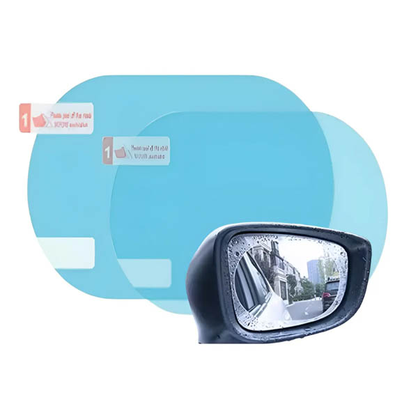 4 Películas Adesivo Premium Anti Embaçante Retrovisor Chuva
